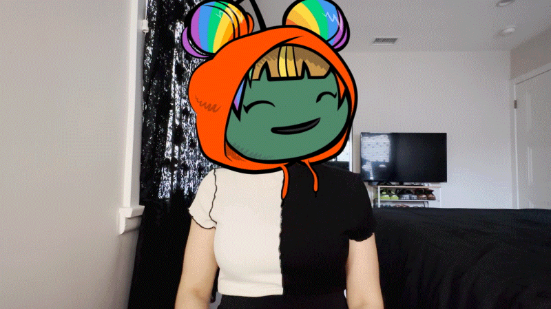 Demonstration of Snoo Puppet overlaid on live-action footage